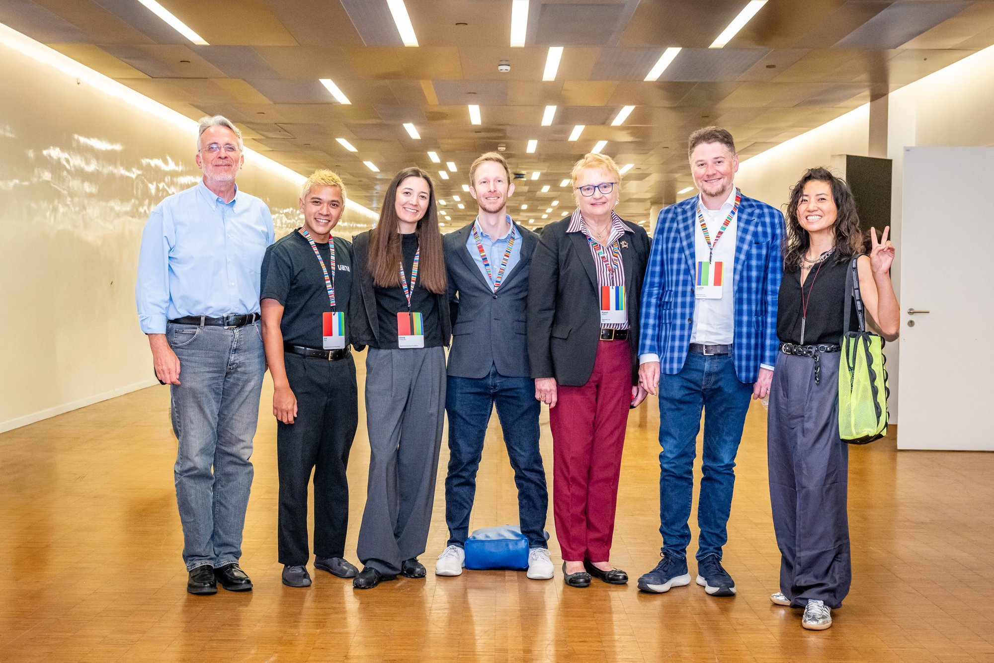Professor Antonino Rotolo, Art Abal, Anna Kazlauskas, Tim Nunamaker, Karen Mulberry, Justin Slaughter and Tricia Wang after the session.